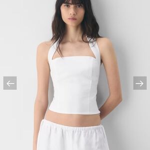 Aritzia Whisper Top in White Linen